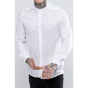 ASOS MENS LONG SLEEVE SHEER FIT SHIRT